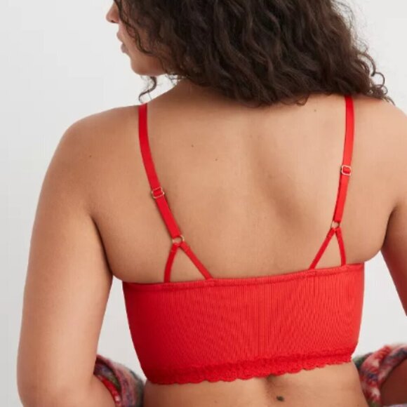 NWT Aerie Show Off Cozy Rib Unlined Corset Bra 36B - Picture 2 of 9